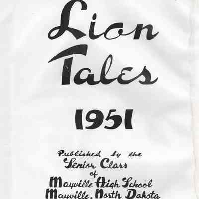 Mayville High School 1951 Yearbook: Title page