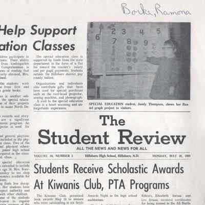 Hillsboro High School 1969 News: May 19 issue, first page, top half
