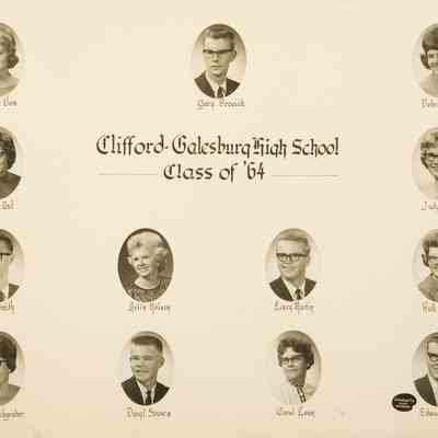 Clifford-Galesburg High School 1964 Class Photo