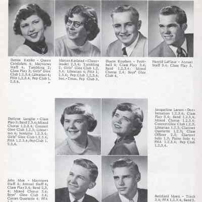 Mayville High School 1953 Yearbook: Senior photos, page 40