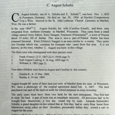 C August Schultz info