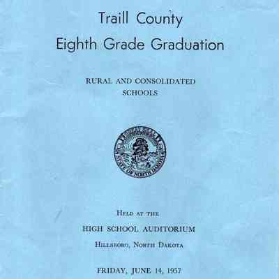 Traill County Rural Schools, Eighth Grade Graduation, 1957