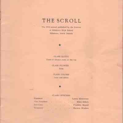 Hillsboro High School 1936 Yearbook: Inside title page