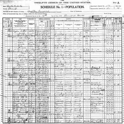 1900 US Census, Buxton Township, Traill County, ND: Ostina Halvorson and Ole K. Hovet in Buxton Township, Traill County, ND