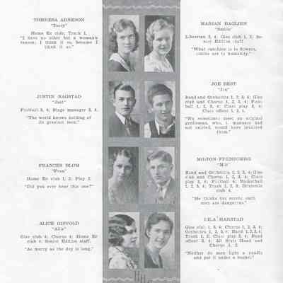 Hillsboro High School 1932 Yearbook: Class of 1932 Senior photographs on page two