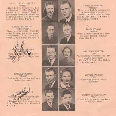 Hillsboro High School 1939 Yearbook: Class of 1939 Senior photographs on page ten