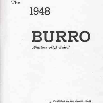 Hillsboro High School 1948 Yearbook: Inside title page