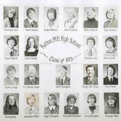 Hatton High School: Class of 1975 graduating students
