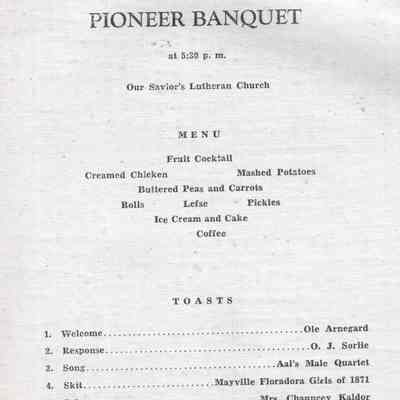 Diamond Jubilee Celebration, 1946, Hillsboro, Traill County, North Dakota: Program, page 3