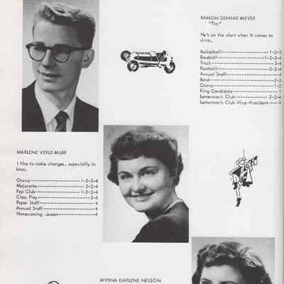 Hillsboro High School 1956 Yearbook: Class of 1956 Senior photographs: page 18