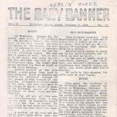 Hillsboro High School 1940 News: February 9 issue