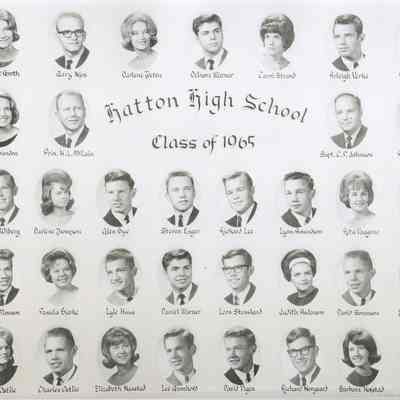 Hatton High School: Class of 1965 graduating students