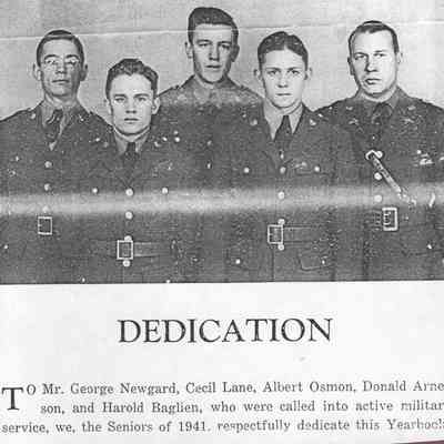 Hillsboro High School 1941 Yearbook: Dedication page