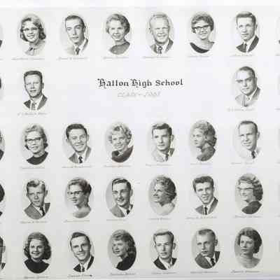 Hatton High School: Class of 1961 graduating students