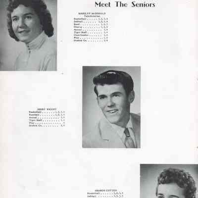 Caledonia High School 1958 Yearbook: Senior photos, page 8