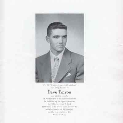 Hillsboro High School 1952 Yearbook: Dedication page