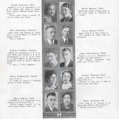 Hillsboro High School 1933 Yearbook: Class of 1933 Senior photographs on page two