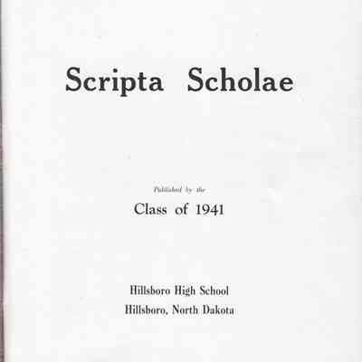 Hillsboro High School 1941 Yearbook: Inside title page