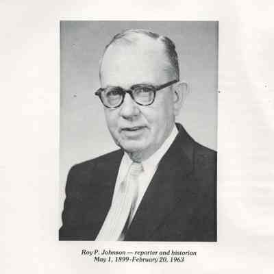 Roy Johnson's Red River Valley: Reporter and historian, Roy P. Johnson