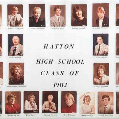 Hatton High School: Class of 1983 graduating students