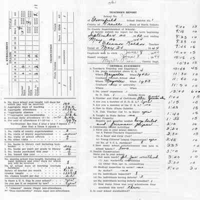 Bloomfield School No. 1: Eleanor Kaldor, Teacher's Report, 24 May 1944