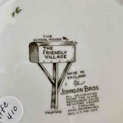 The School House - The Friendly Village Plate by Johnson Bros.