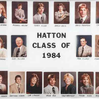 Hatton High School: Class of 1984 graduating students