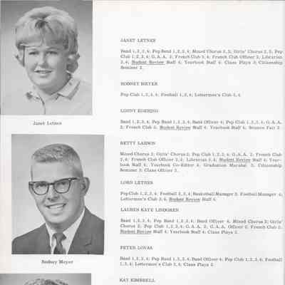 Hillsboro High School 1964 Yearbook: Class of 1964 Senior photographs: page 4