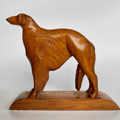 Hand-Carved Dog Figurine - McGee