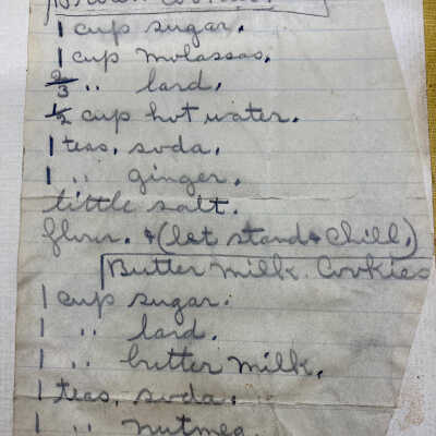 Recipe found in book