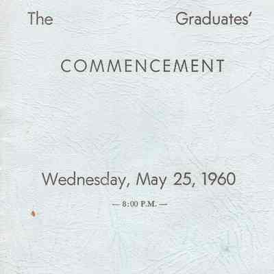 Caledonia High School & Eighth Grade Graduation, 1960