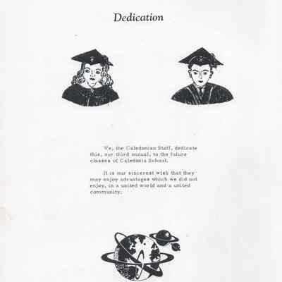 Caledonia High School 1952 Yearbook: Dedication, page 4