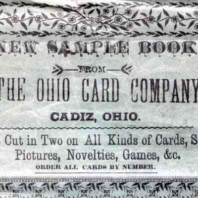 Wrapper around calling cards, The Ohio Card Company, Cadiz, OH