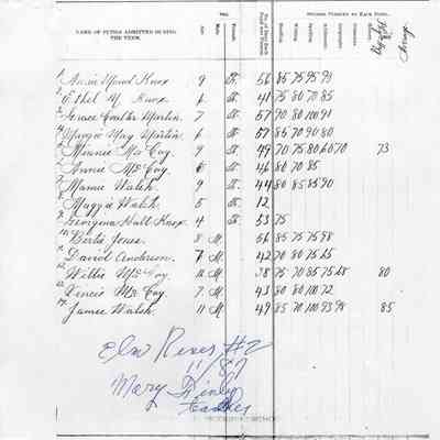 Elm River School No. 2, Teacher's Report, 1987-11 (November)