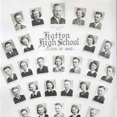 Hatton High School: Class of 1943 graduating students