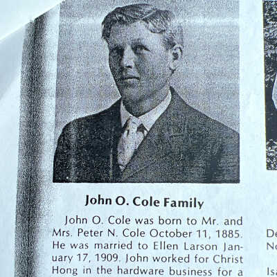 Cole family: John Cole, Traill County Judge