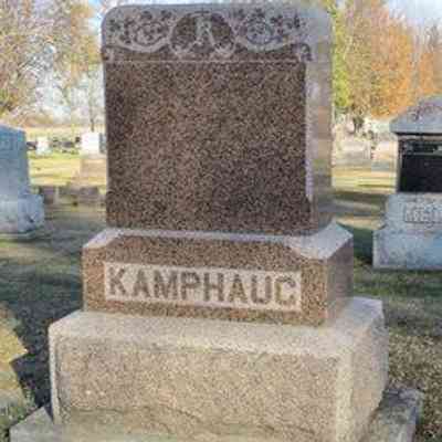 Grave-site photo, courtesy US Find-a-Grave, St. John's Cemetery, Hatton, ND: Monument, Kamphaug