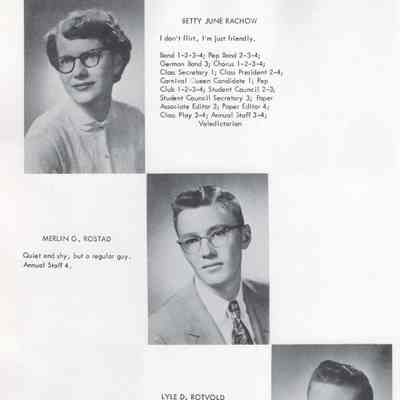 Hillsboro High School 1954 Yearbook: Class of 1954 Senior photographs, page 16