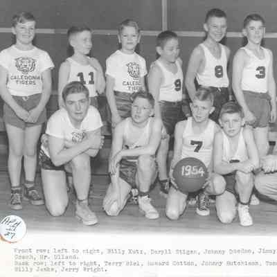 Caledonia High School, 1953-54 Boy's Basketball, Tiger Cubs Team