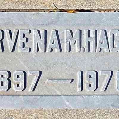 Grave-marker, Ervina M. Hagen, Hillsboro Cemetery, courtesy US Find-a-Grave