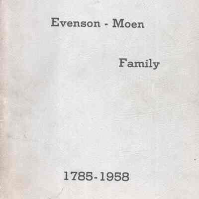 Evenson Moen, Lars, 1871 pioneer of Traill County, Dakota Territory: 1958 Book cover