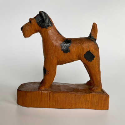 Hand-Carved Dog Figurine - McGee