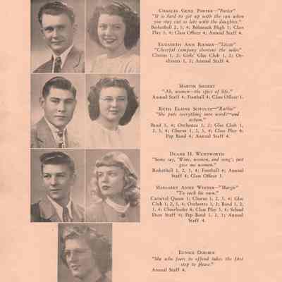 Hillsboro High School 1947 Yearbook: Class of 1947 Senior photographs, page 3
