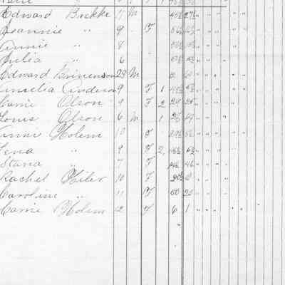 Blanchard School No. 5, 1888 Spring Term: Names of Pupils, page 2