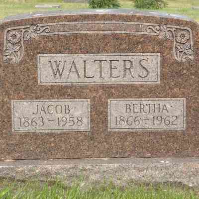 Nora Lutheran Church Cemetery, Noble Township. CAss County, ND: Monument, Jacob and Bertha (Swenson) Walters
