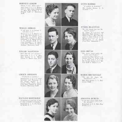 Hatton High School 1934 Yearbook: Class of 1934 Senior photographs, page six