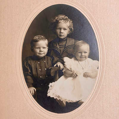 Irvin, Kenneth, & Thelma Hovet, children of Ole K. and Ostina (Halvorson) Hovet of Hillsboro, ND