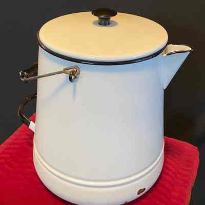Large Enamel Coffee Pot
