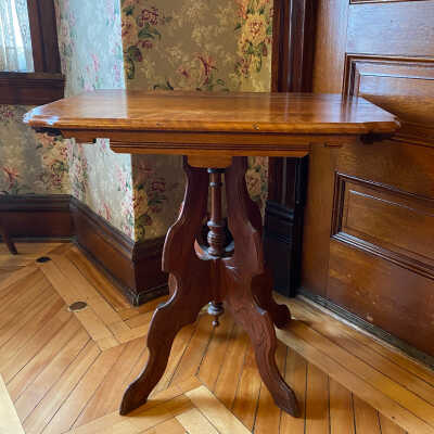 1900 Walnut Parlor Table