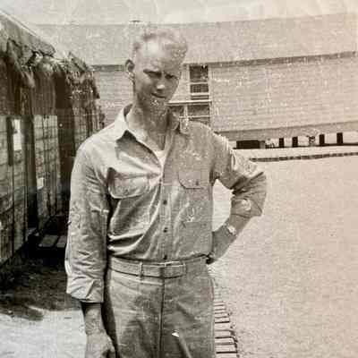 ND Natl. Guard, Company L Soldier, Arnie Elton, at Camp Claiborne, LA - 1941